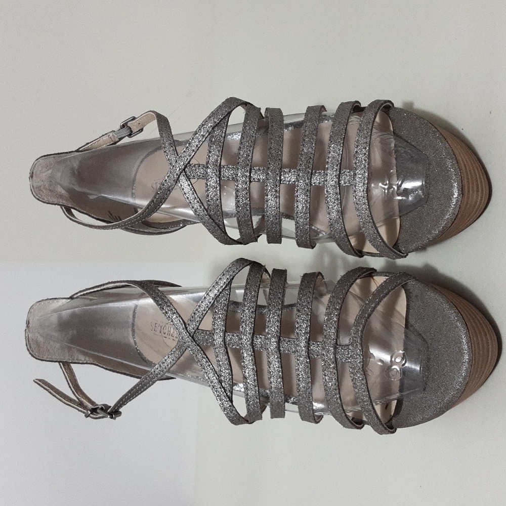 Seychelles‎ Trust Silver Metallic Wedge Stack/ Shoes